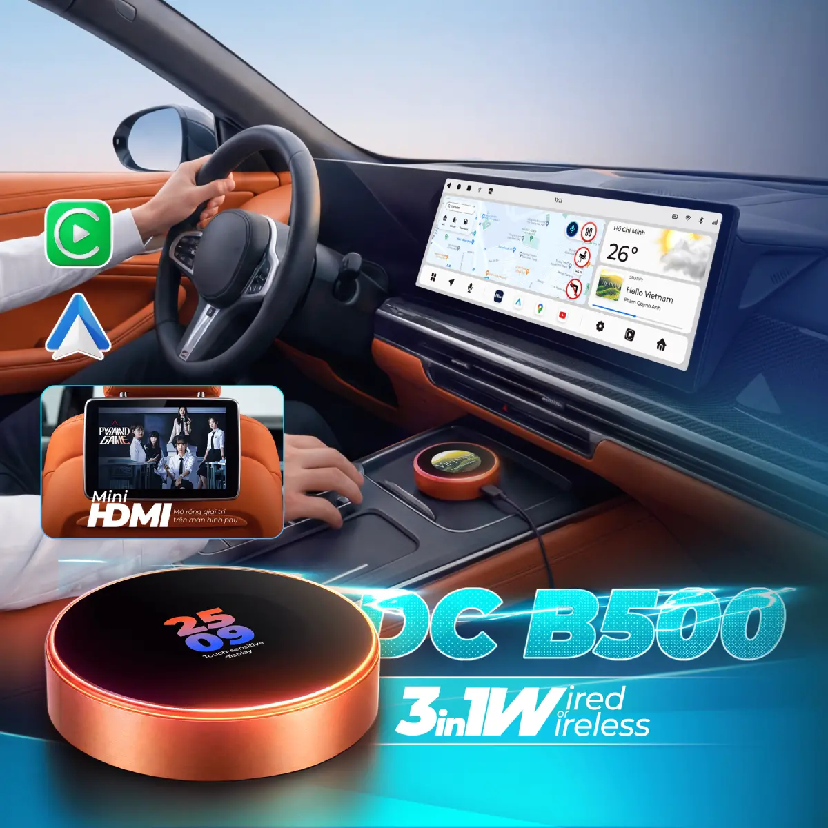 Android box cho Ô Tô DC B500