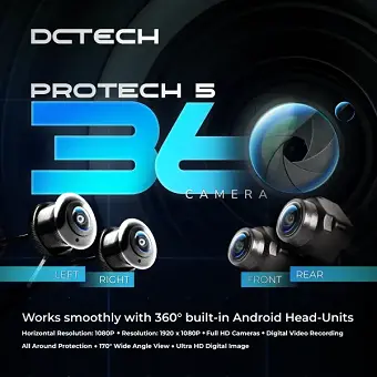 Camera 360 độ cho ô tô PROTECH 5 tích hợp màn hình Android